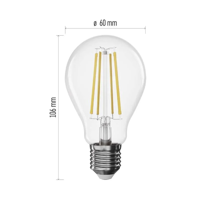 LED prigušiva sijalica FILAMENT A60 E27/7,5W/230V 4000K
