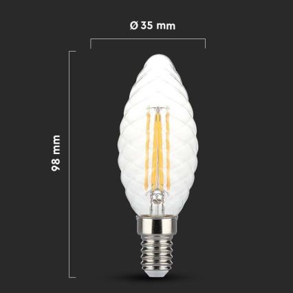 LED Prigušiva sijalica FILAMENT E14/4W/230V 3000K