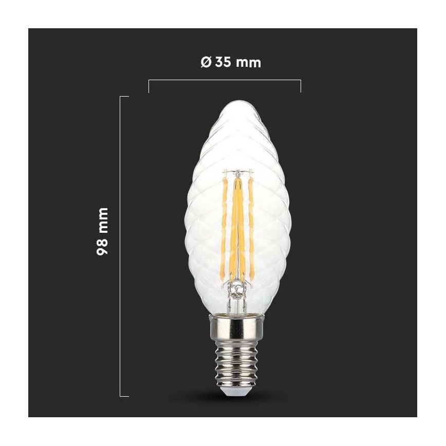LED Prigušiva sijalica FILAMENT E14/4W/230V 3000K