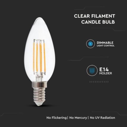 LED Prigušiva sijalica FILAMENT E14/4W/230V 3000K