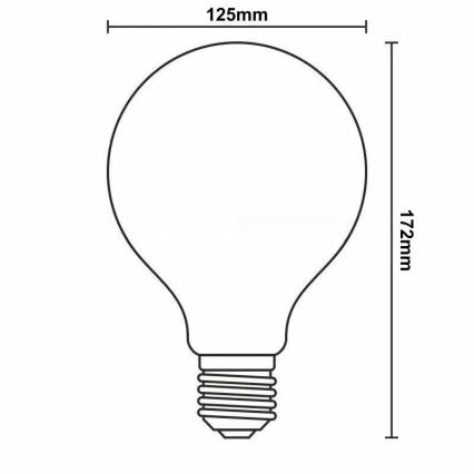 LED Prigušiva sijalica FILAMENT G125 E27/11W/230V 3000K