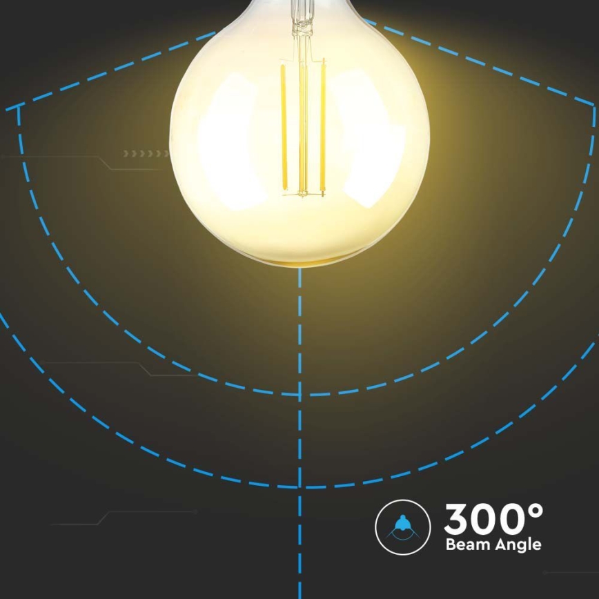 LED Prigušiva sijalica FILAMENT G125 E27/8W/230V 2200K