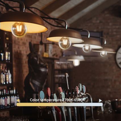 LED Prigušiva sijalica FILAMENT G45 E14/4,5W/230V 2700-6500K Wi-Fi - Aigostar
