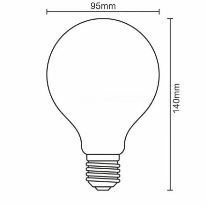 LED Prigušiva sijalica FILAMENT G95 E27/11W/230V 4000K
