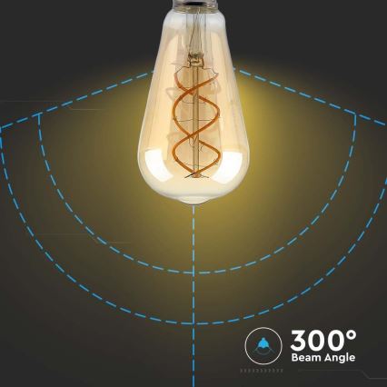 LED Prigušiva sijalica FILAMENT ST64 E27/4,8W/230V 1800K