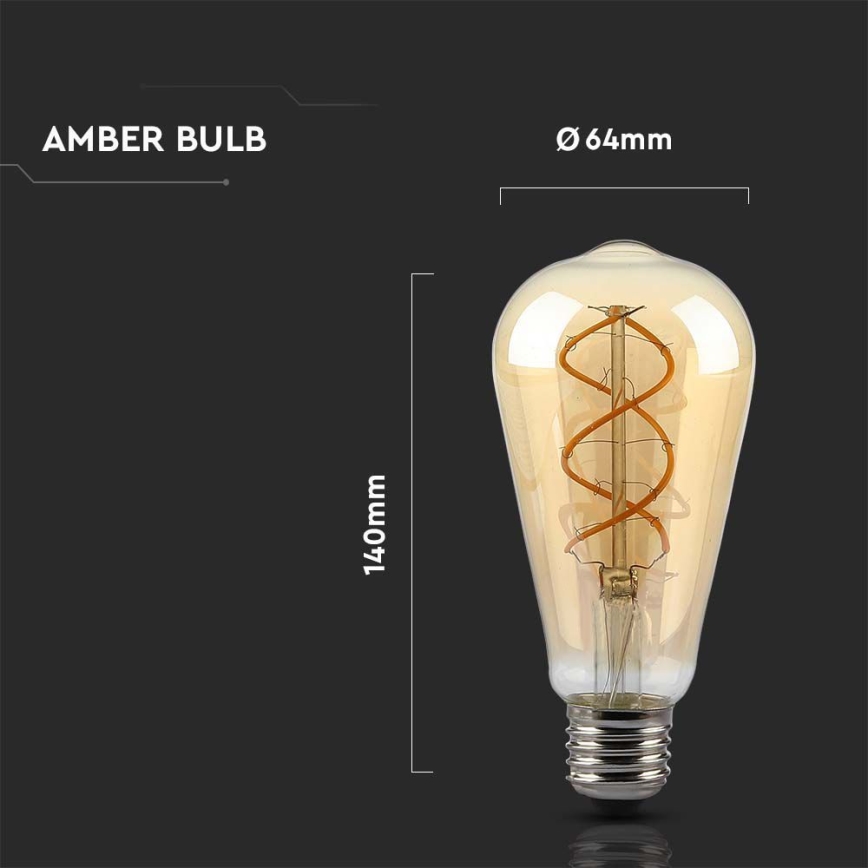 LED Prigušiva sijalica FILAMENT ST64 E27/4,8W/230V 1800K
