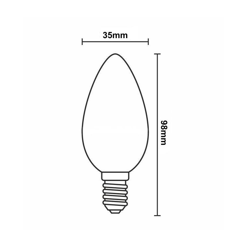 LED Prigušiva sijalica FILAMENT VINTAGE C35 E14/6W/230V 2000K