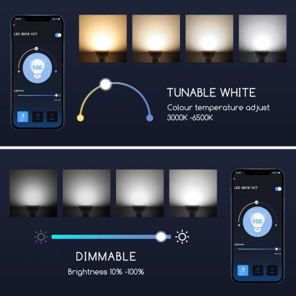LED Prigušiva sijalica GU10/5W/230V 3000-6500K Wi-Fi - Aigostar