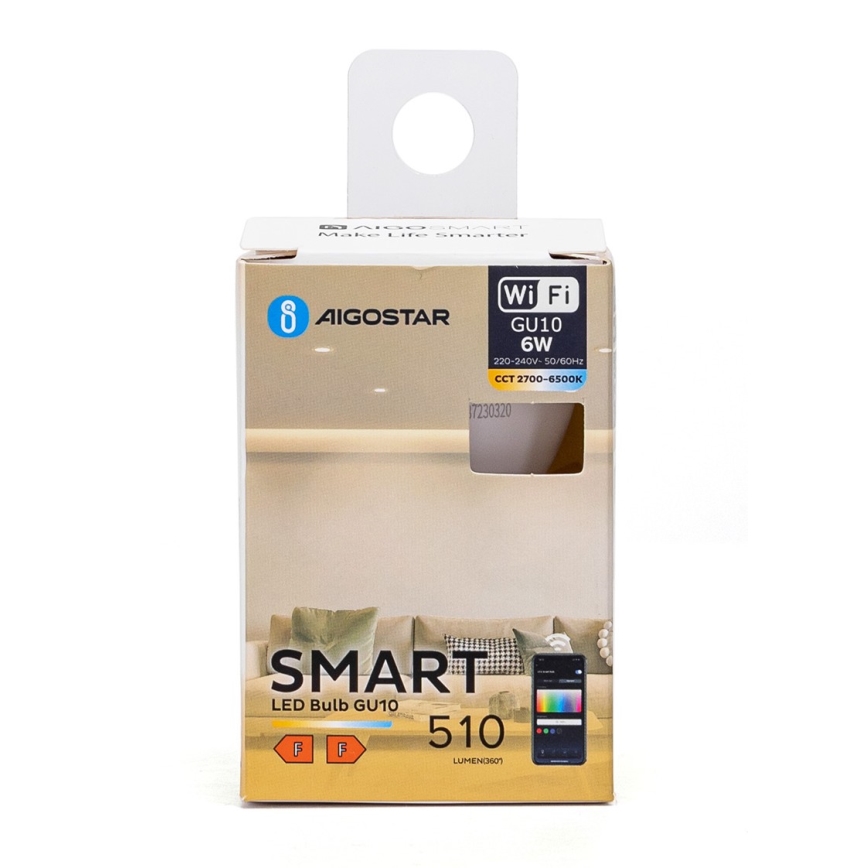 LED Prigušiva sijalica GU10/6W/230V 2700-6500K Wi-Fi - Aigostar