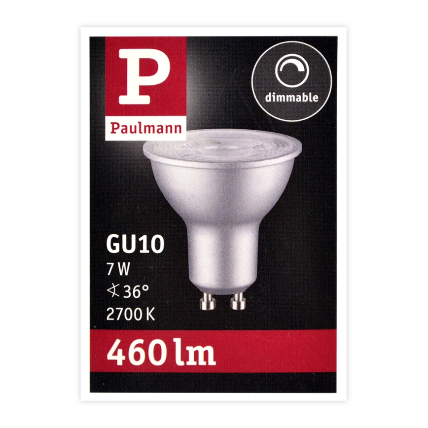 LED Prigušiva sijalica GU10/7W/230V 2700K - Paulmann 28753