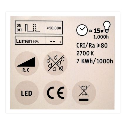LED Prigušiva sijalica GU10/7W/230V 2700K - Paulmann 28753