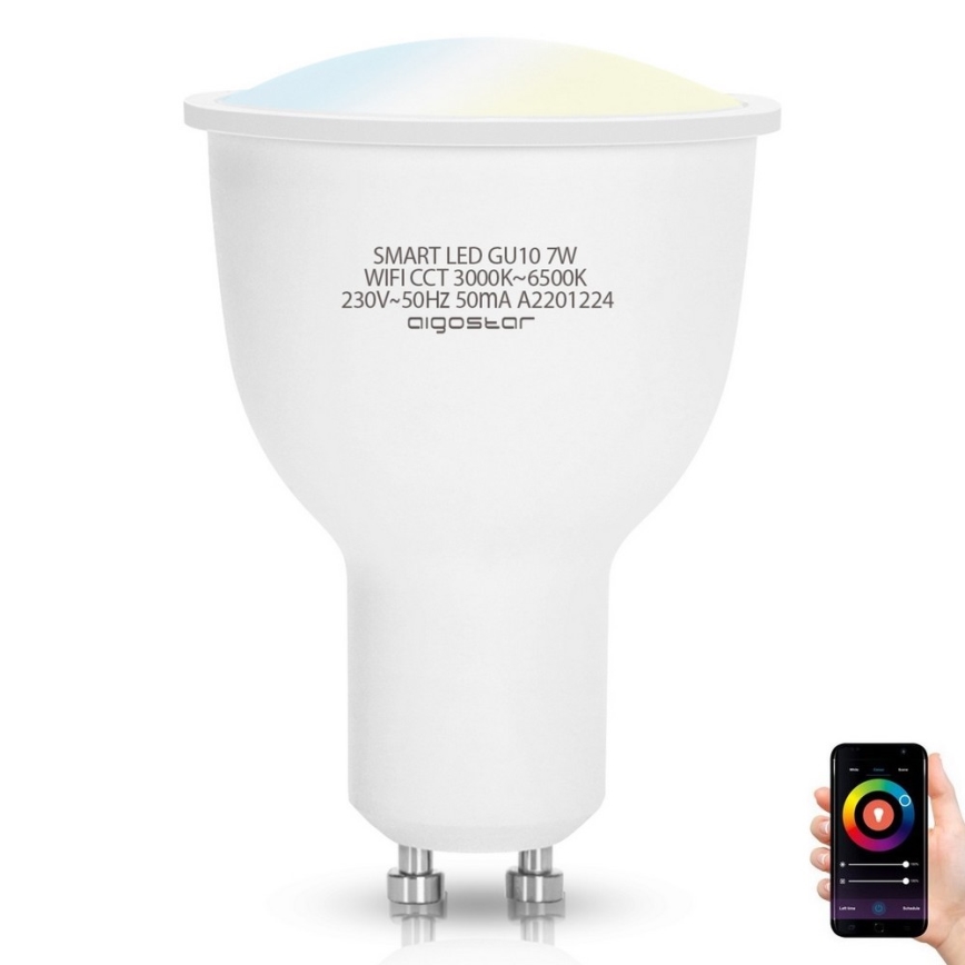 LED Prigušiva sijalica GU10/7W/230V 3000-6500K Wi-Fi - Aigostar
