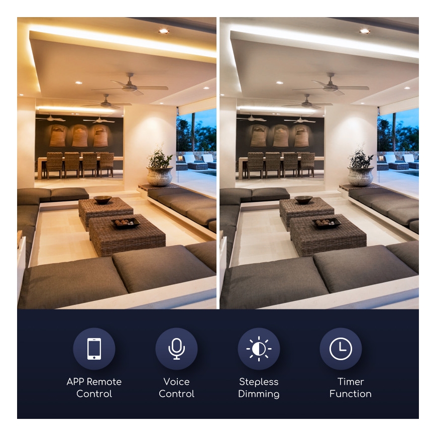 LED Prigušiva sijalica GU10/7W/230V 3000-6500K Wi-Fi - Aigostar