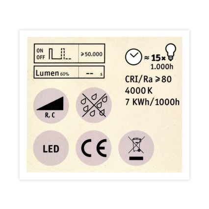 LED Prigušiva sijalica GU10/7W/230V 4000K - Paulmann 28754