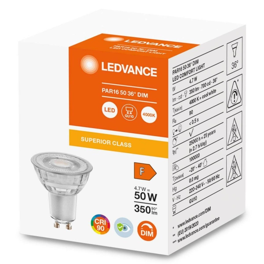 LED Prigušiva sijalica PAR16 GU10/4,7W/230V 4000K 36° CRI 90 - Osram