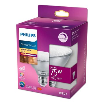 LED prigušiva sijalica Philips E27/9,5W/230V 2700K