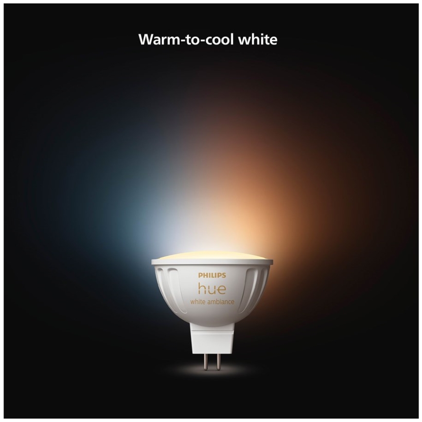 LED Prigušiva sijalica Philips Hue White Ambiance GU5,3/MR16/5,1W/12V 2200-6500K