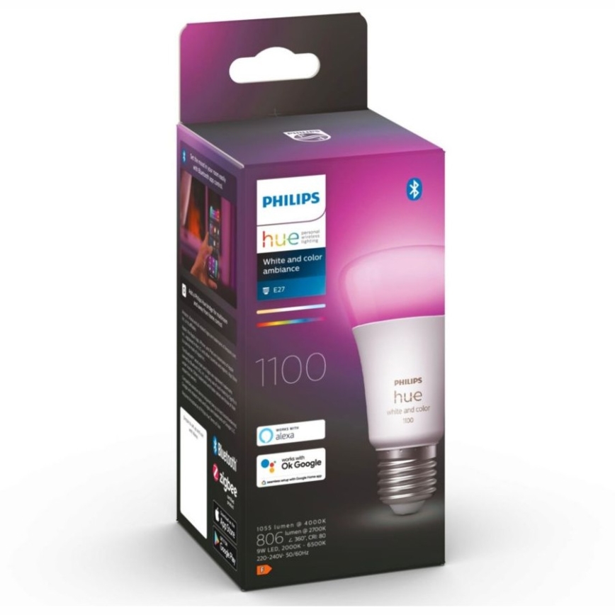 LED prigušiva sijalica Philips Hue White And Color Ambiance A60 E27/9W/230V 2000-6500K