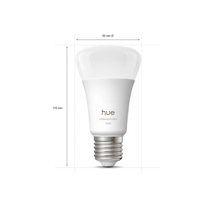 LED prigušiva sijalica Philips Hue WHITE AND COLOR AMBIANCE E27/8,1W/230V 1000-20000K