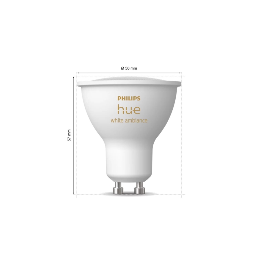 LED Prigušiva sijalica Philips Hue WHITE AMBIANCE GU10/4,2W/230V 2200-6500K