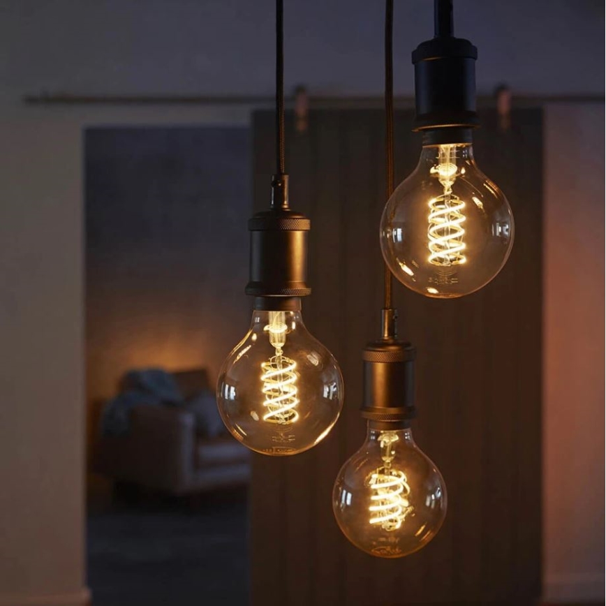 LED Prigušiva sijalica Philips Hue WHITE FILAMENT G93 E27/7,2W/230V 2100K