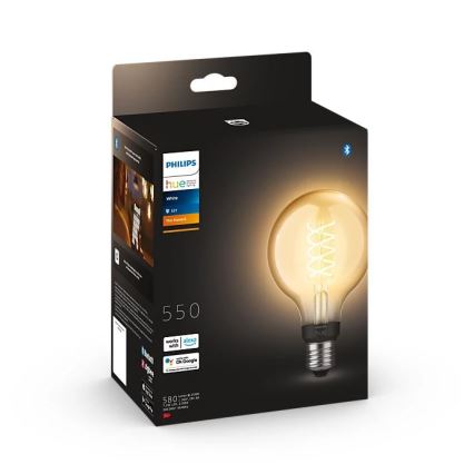 LED Prigušiva sijalica Philips Hue WHITE FILAMENT G93 E27/7,2W/230V 2100K