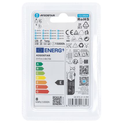 LED prigušiva sijalica R7s/8W/230V 2700K - Aigostar