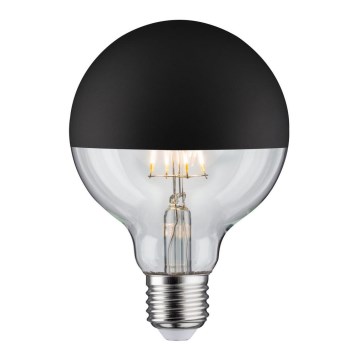 LED prigušiva sijalica sa ogledalnim vrhom GLOBE G95 E27/6,5W/230V 2700K crna - Paulmann 28676