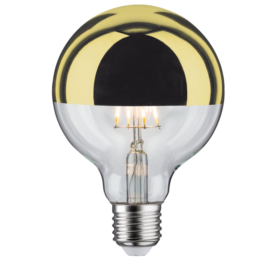 LED Prigušiva sijalica sa ogledalom na vrhu GLOBE G95 E27/6,5W/230V 2700K zlatna - Paulmann 28675