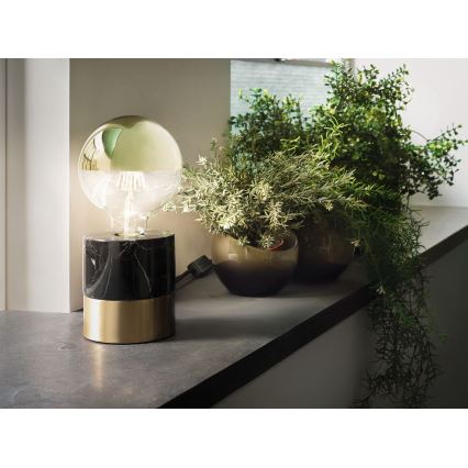 LED Prigušiva sijalica sa ogledalom na vrhu GLOBE G95 E27/6,5W/230V 2700K zlatna - Paulmann 28675
