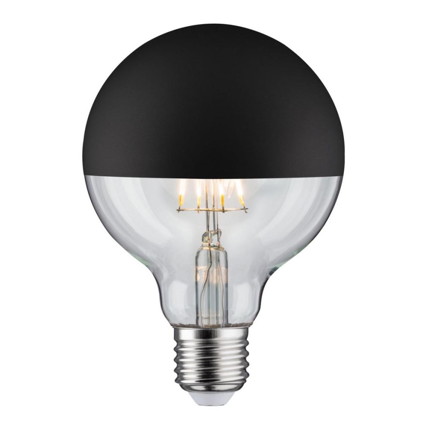 LED Prigušiva sijalica sa ogledalom na vrhu GLOBE G95 E27/6,5W/230V 2700K crno - Paulmann 28676