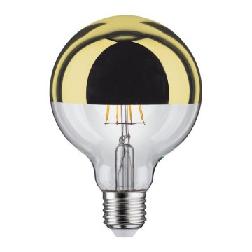 LED Prigušiva sijalica sa ogledalom na vrhu GLOBE G95 E27/6,5W/230V 2700K zlatna - Paulmann 28675