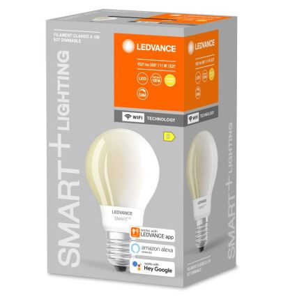 LED Prigušiva sijalica SMART+ FILAMENT E27/11W/230V 2700K Wi-Fi - Ledvance