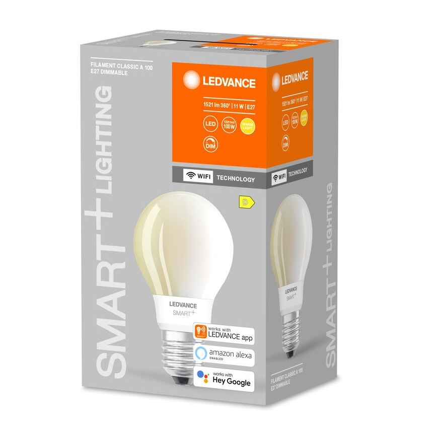 LED Prigušiva sijalica SMART+ FILAMENT E27/11W/230V 2700K Wi-Fi - Ledvance