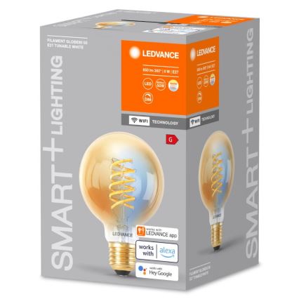 LED Prigušiva sijalica SMART+ FILAMENT GLOBE G80 E27/8W/230V 2200-5000K Wi-Fi - Ledvance