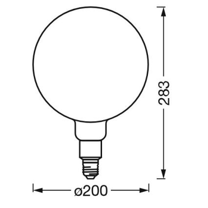LED Prigušiva sijalica SMART+ GLOBE G200 E27/6W/230V 2500K Wi-Fi - Ledvance