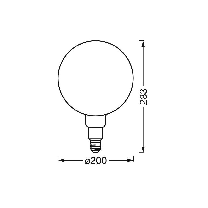 LED Prigušiva sijalica SMART+ GLOBE G200 E27/6W/230V 2500K Wi-Fi - Ledvance