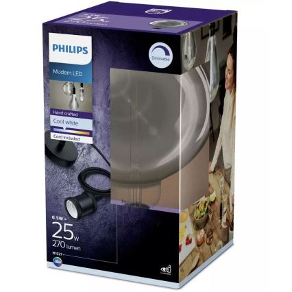 LED Prigušiva sijalica SMOKY VINTAGE Philips E27/6,5W/230V 4000K