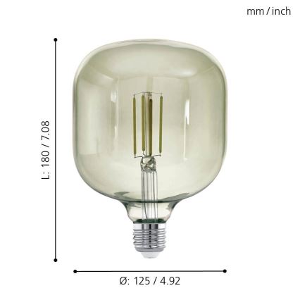 LED Prigušiva sijalica VINTAGE E27/4W/230V 3000K  - Eglo 12597