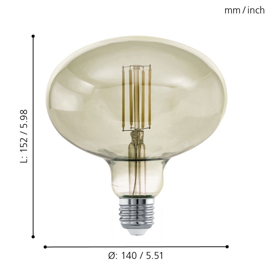 LED Prigušiva sijalica VINTAGE E27/4W/230V 3000K - Eglo 12599