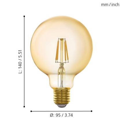 LED prigušiva sijalica E27/5,5W/230V 2200K - Eglo