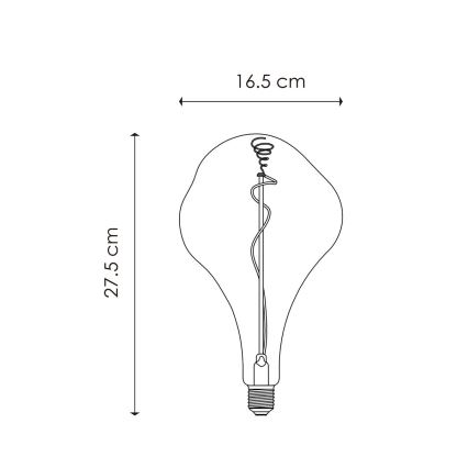 LED Prigušiva sijalica VINTAGE EDISON E27/3W/230V 1800K