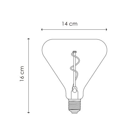 LED Prigušiva sijalica VINTAGE EDISON E27/3W/230V 2700K