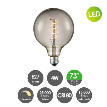 LED Prigušiva sijalica VINTAGE EDISON G125 E27/4W/230V 2200K