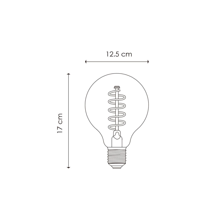 LED Prigušiva sijalica VINTAGE EDISON G125 E27/4W/230V 2200K