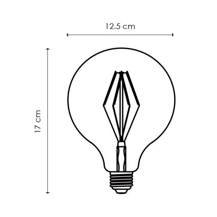 LED Prigušiva sijalica VINTAGE EDISON G125 E27/4W/230V 2700K
