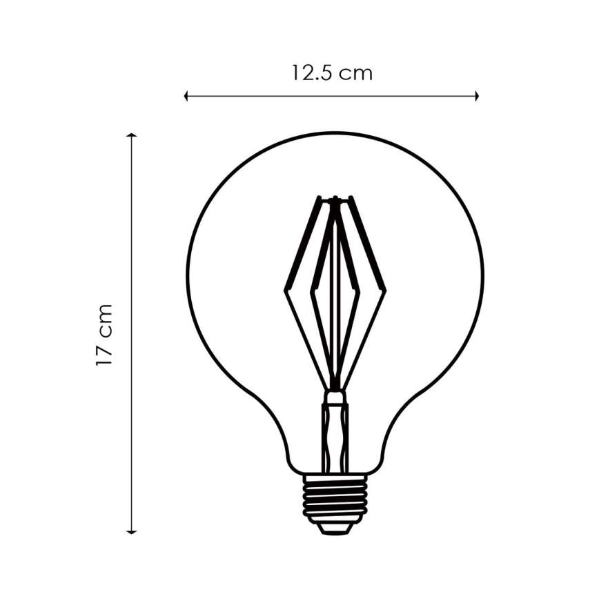 LED Prigušiva sijalica VINTAGE EDISON G125 E27/4W/230V 2700K