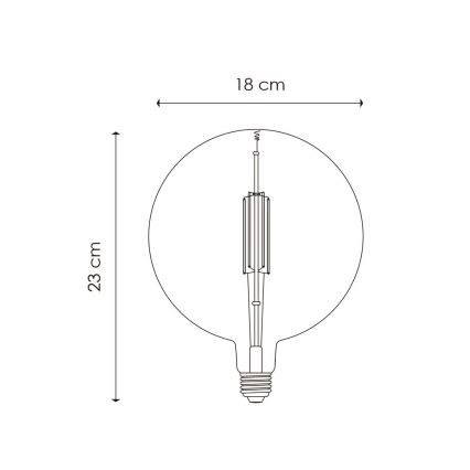 LED Prigušiva sijalica VINTAGE EDISON G180 E27/4W/230V 2700K
