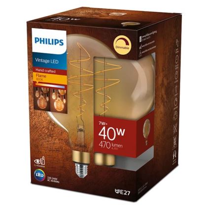 LED Prigušiva sijalica VINTAGE Philips G200 E27/7W/230V 2000K