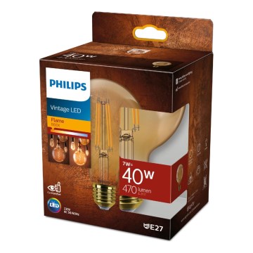 LED Prigušiva sijalica VINTAGE Philips G95 E27/7W/230V 1800K